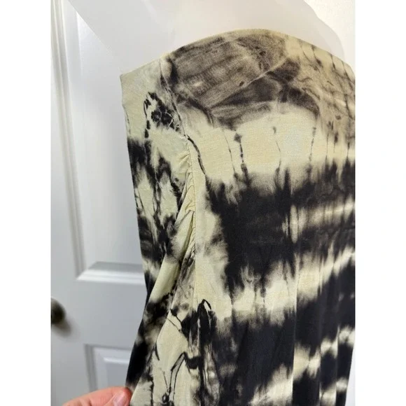 NWT Jessica Simpson Jet Black Tie Dye Maxi Dress Size Medium Joy Strapless Flowy - Picture 6 of 12